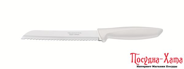 Нож TRAMONTINA PLENUS light grey нож д/хлеба 178мм инд. блистер (23422/137)
