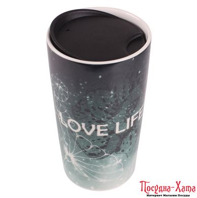 Чашка Limited Edition TRAVEL LOVE LIFE /360 мл/ з кришк./ в подар.упак. (HTK-052)