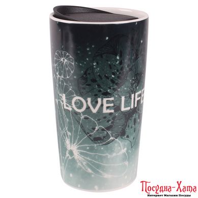 Чашка Limited Edition TRAVEL LOVE LIFE /360 мл/ з кришк./ в подар.упак. (HTK-052)