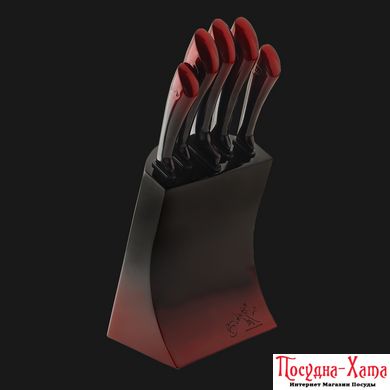 Berlingerhaus burgundy-black Набор ножей с подставкой 6 пред BH-2176 BH-2176 фото