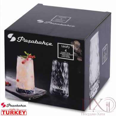 Склянки коктейльні набір 4 шт 450 мл Leafy Pasabahce &ndash; 420955 420955 фото