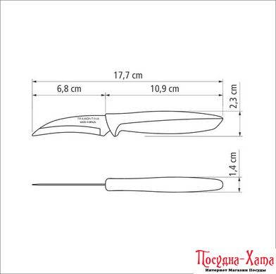 Нож кожрозъемный 76 мм. Plenus Tramontina - 23419/133 23419/133 фото