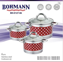 BOHMANN Набор посуды 6 предметов - BH 0127-6 BH0127-6 фото