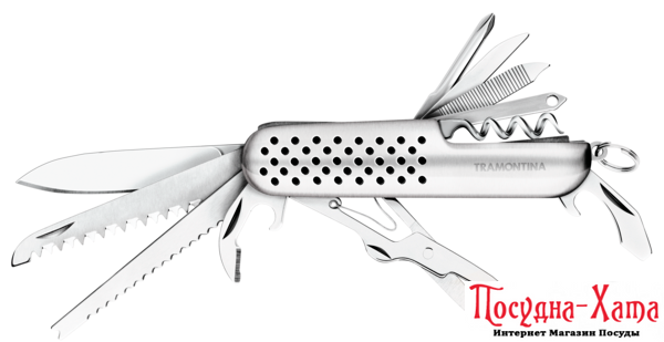 Нож TRAMONTINA Pocketknife складной, мультитул 14 функций (26367/102)